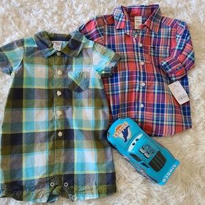 Toddler boy plaid